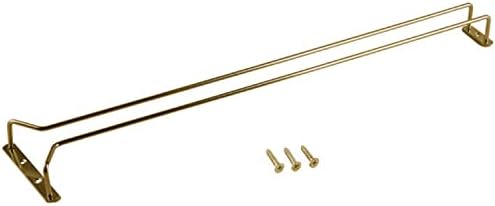 TrueCraftware 24-Inch Brass Wine Glass Rack Set of 2