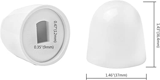Universal Toilet Bolt Caps White 144 Inch 4 Pack