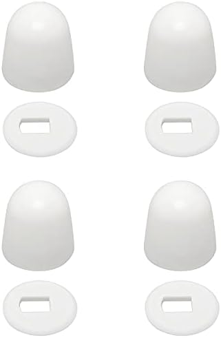 4pcs Universal Toilet Bolt Caps White