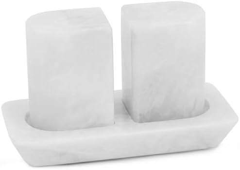 Radicaln Marble Salt Pepper Shakers Set of 2 With Tray 1