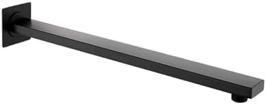 Black Round Square Shower Arm G12 Threaded Extension Holder