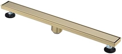 Strawberry Fairy 30-Inch Linear Shower Drain with Hair Strainer and Leveling Feet