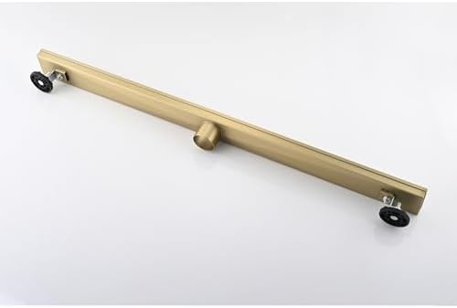 28 Inches Linear Shower Drain with Brushed Gold Grate