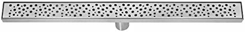 DreamDrains 32 in Linear Shower Drain Kit with Brushed Finish