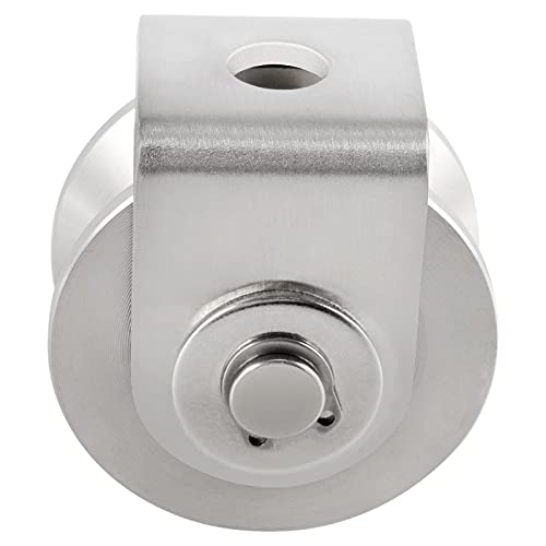 PINGEUI 2 Pack 3 Inch Stainless Steel V Groove Caster with Bracket