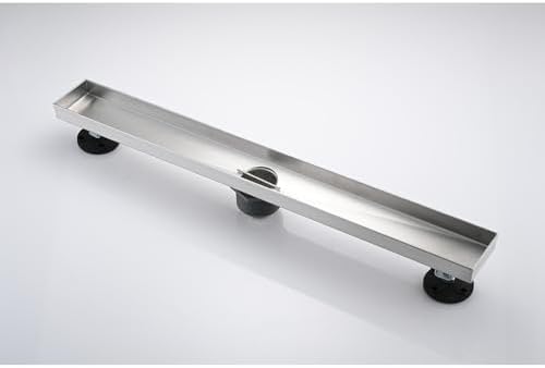 YLIEHS 28 Inch Linear Shower Drain with Hair Strainer
