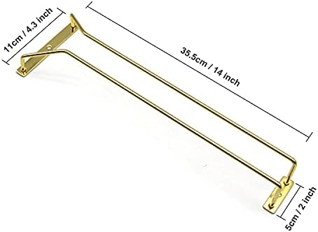 RedDreamer 14-Inch Gold Wine Glass Rack Set of 2 1