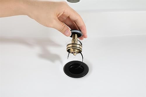 PARLOS Pop Up Sink Drain Stopper Matte Black
