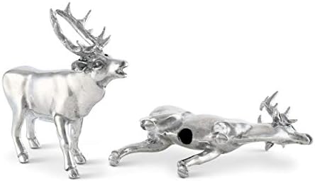 Vagabond House Pewter Deer and Elk Salt and Pepper Shaker Set