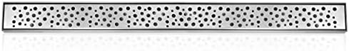 DreamDrains 32 in Linear Shower Drain Kit with Brushed Finish