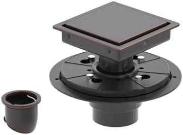 HOMOTEK 4 Inch Shower Drain with Flange and Hair Strainer