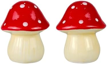 Mushroom Salt Pepper Shaker Set - Adorable Red White Decor
