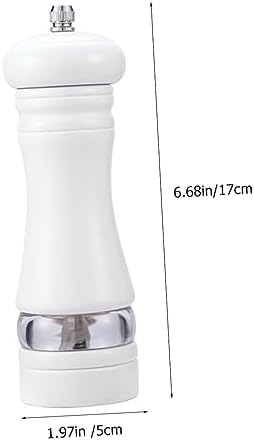 KICHOUSE Refillable Salt and Pepper Shaker Set 6 Inches Wooden 1