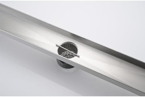 YLIEHS 28 Inch Linear Shower Drain with Hair Strainer