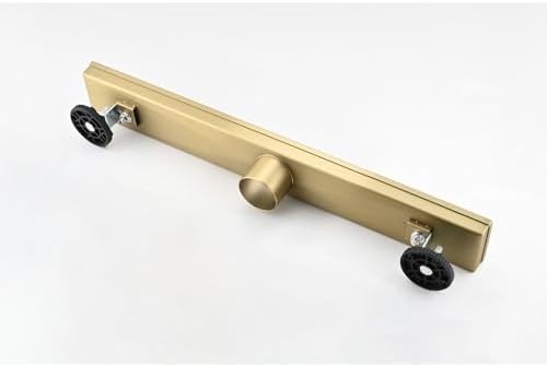 Benicabaly Linear Shower Drain with Brushed Gold Finish 1