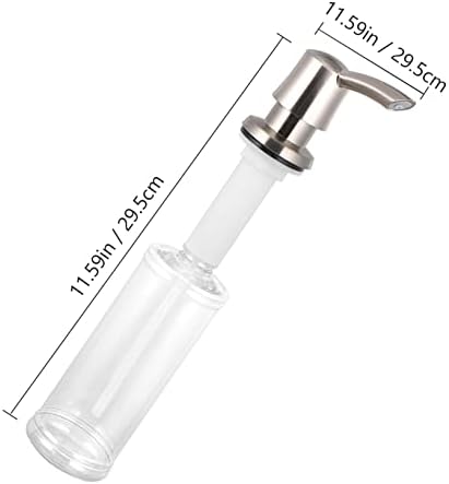 Mobestech Refillable Sink Soap Dispenser with Chrome Finish