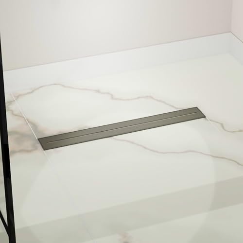 Sunrosa 24 Inch Linear Shower Drain with PVD Coating 1