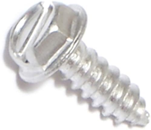 014973120528 8 Slotted Hex Washer Sheet Metal Screws