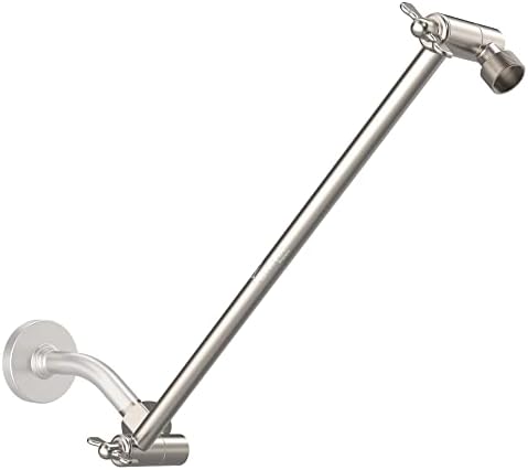 16-Inch Brass Shower Arm Extension with Locking Gear