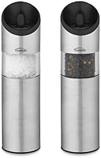 Trudeau Graviti Battery Operated Salt Pepper Mill Set 1