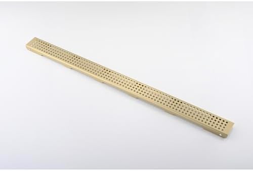 28 Inches Linear Shower Drain with Brushed Gold Grate
