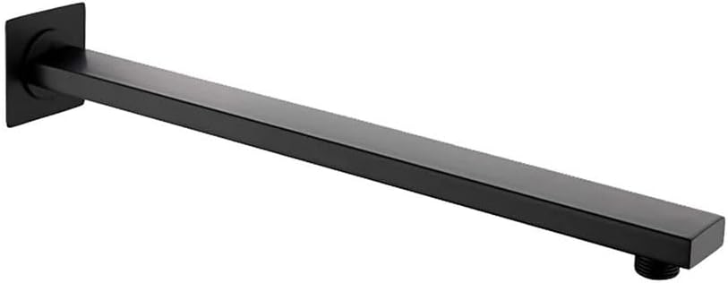 Black Round Square Shower Arm G12 Threaded Extension Holder