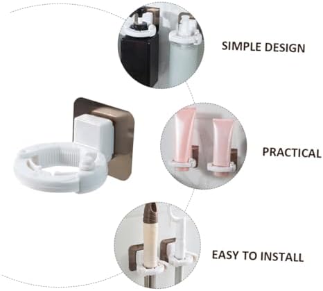 PRETYZOOM 3Pcs Adhesive Wall Mounted Shower Gel Holders