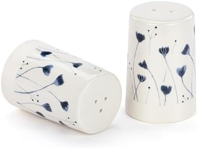 DEMDACO Wildflowers BlueWhite Salt Pepper Shaker Set