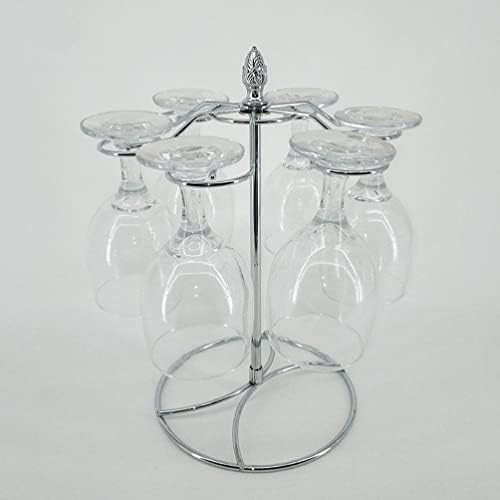 Cabilock Wine Glass Holder Freestanding Stemware Rack with 6 Hooks
