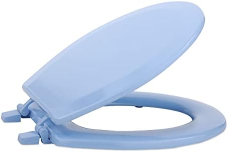 Standard Wood Toilet Seat in Light Blue 17 Inch