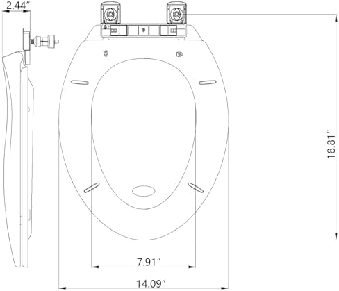 GarveeTech Elongated Toilet Seat with Slow Close and Quick-Release Hinges White