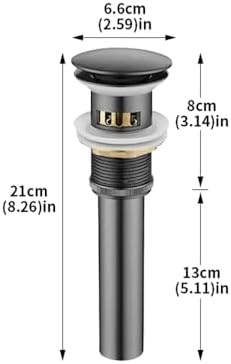 YZZY Pop-up Drain with Overflow and Hair Catcher 1