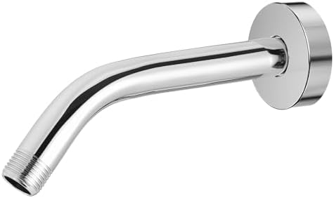 Eolax 8 Inch Chrome Shower Arm and Flange with Teflon Tape