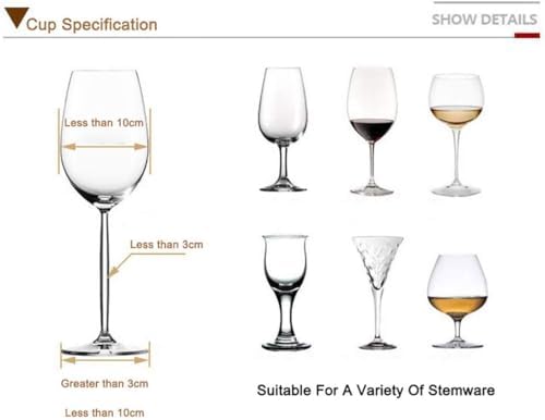 Kework Bamboo Wine Glass Holder Organizer
