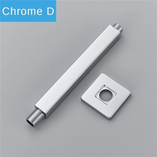 Durable Wall Mounted Shower Arm Chrome Brushed Nickel Matte Black