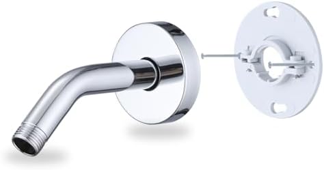 RAINREVIVE 6 Inch Shower Arm with Flange and Bracket