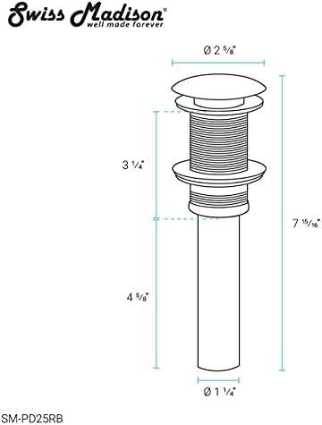 Swiss Madison Well Made Forever SM-PD25RB Bronze Drain Strainer