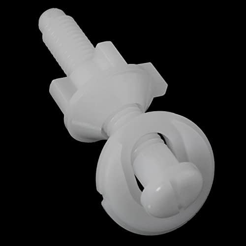 White Plastic Toilet Seat Screws 4Set with Nuts and Washers