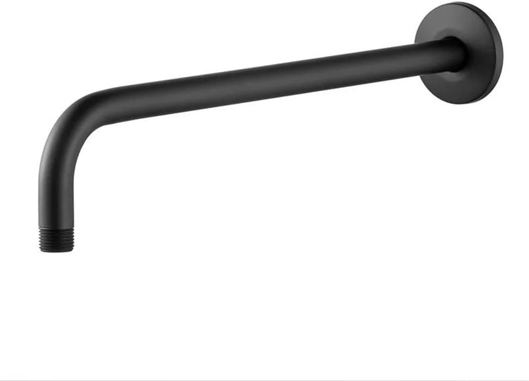 32 42 52CM L-Shaped Shower Arm Extension Black Fixed
