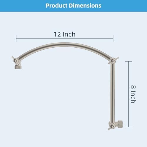Hibbent 20 All Metal Shower Head Extension Arm