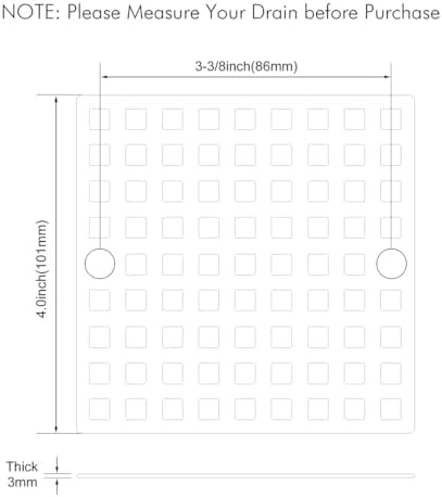 Yaseingoo 2PC 4 Matte Black Drain Cover for Bathrooms and Showers