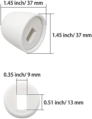 4pcs Universal Toilet Bolt Caps White