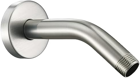Nuodan 6 Inch Shower Arm with Flange Brushed Nickel 1