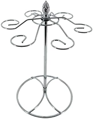 Cabilock Wine Glass Holder Freestanding Stemware Rack with 6 Hooks