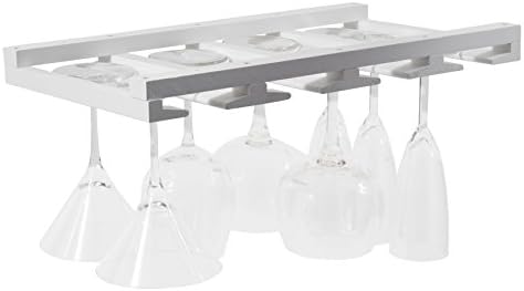 Rustic State 4 Sectional Stemware Rack Under Cabinet Mount