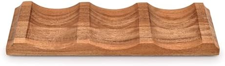 EDHAS Acacia Wood Tabletop Wine Rack Holder