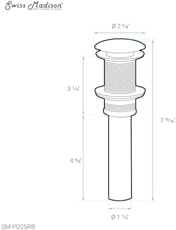 Swiss Madison Well Made Forever SM-PD25RB Bronze Drain Strainer