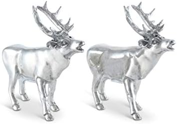 Vagabond House Pewter Deer and Elk Salt and Pepper Shaker Set