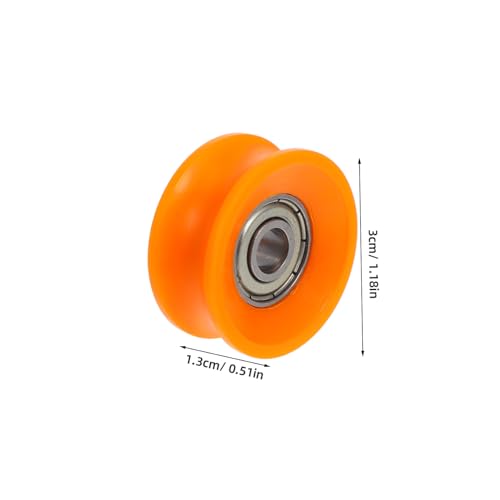 5 Pcs U Groove Nylon Sliding Door Rollers with Steel Bearings