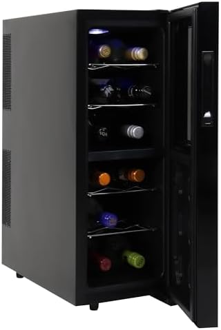 Koolatron 12 Bottle Wine Cooler with Beech Wood Racks